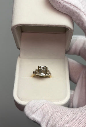 Art Deco Half Bezel Ring