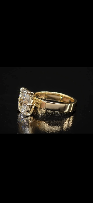 Elongated Cushion on a 3.5 mm band