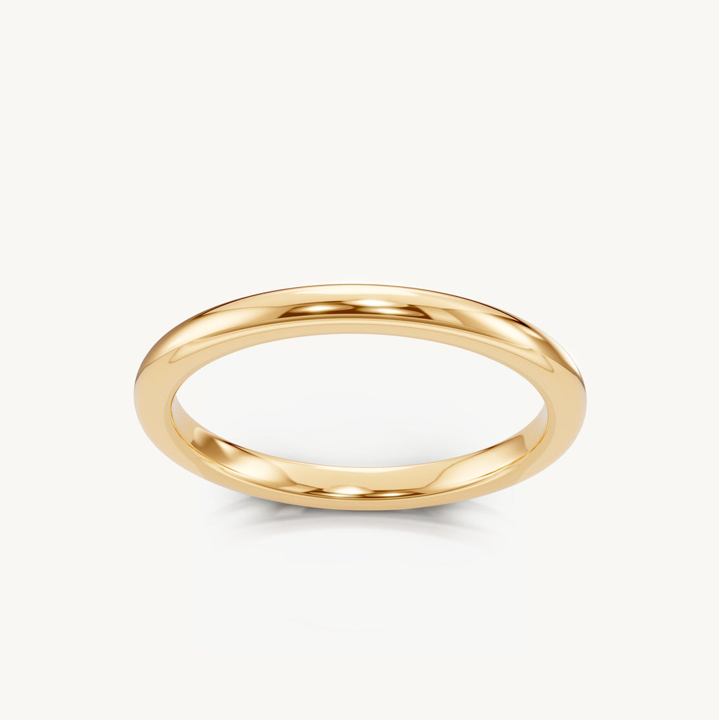 High Polish Wedding Band