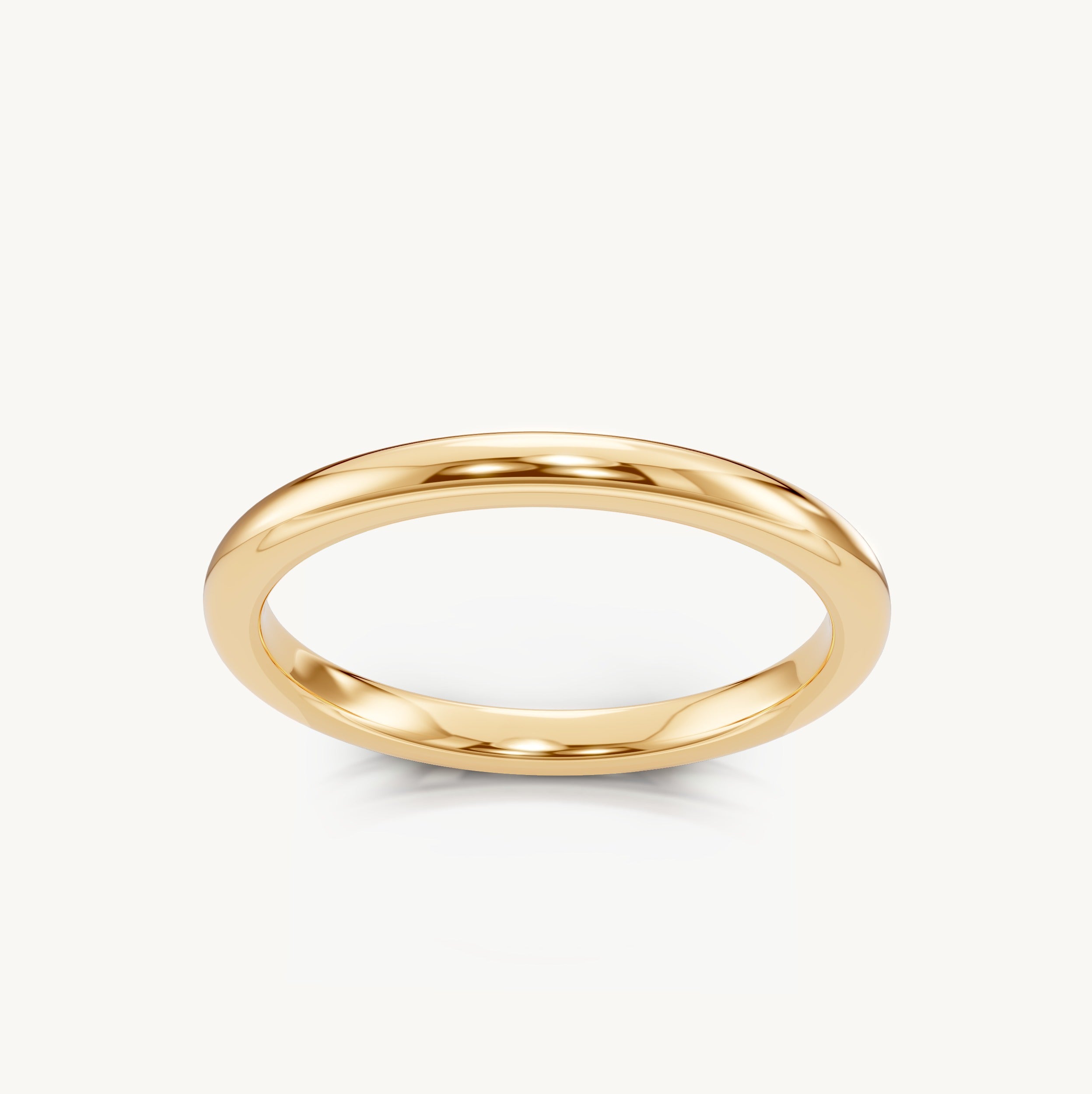 High Polish Wedding Band