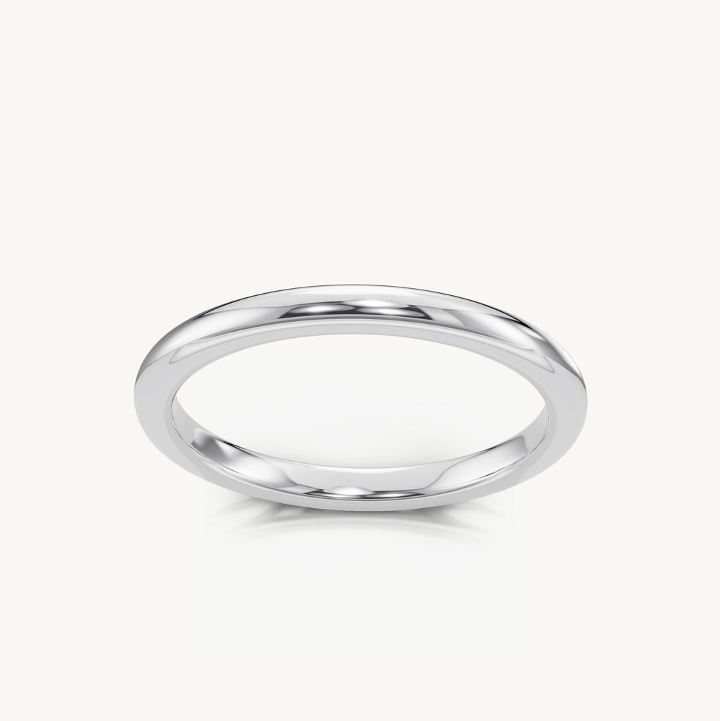 High Polish Wedding Band