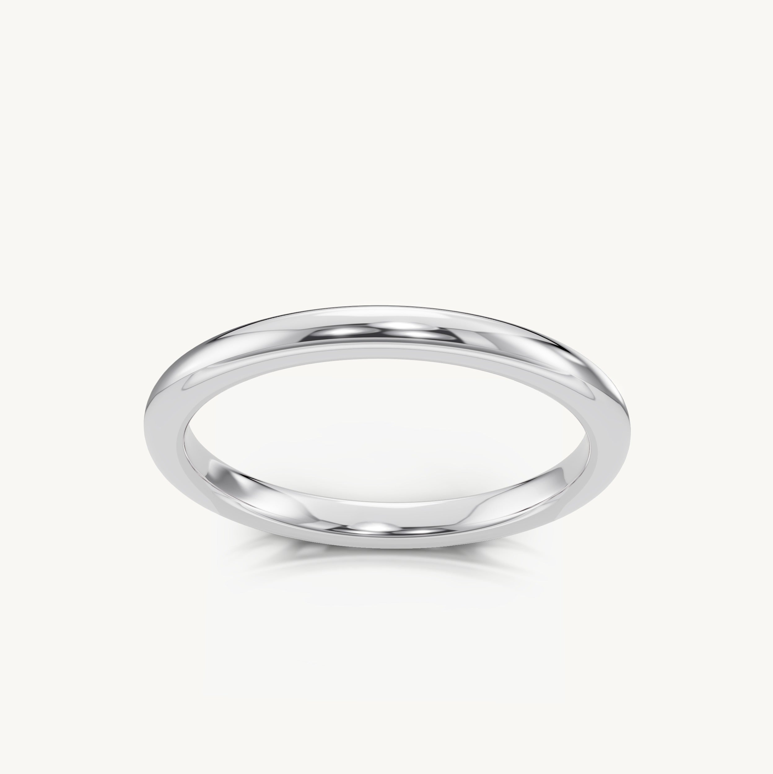 High Polish Wedding Band