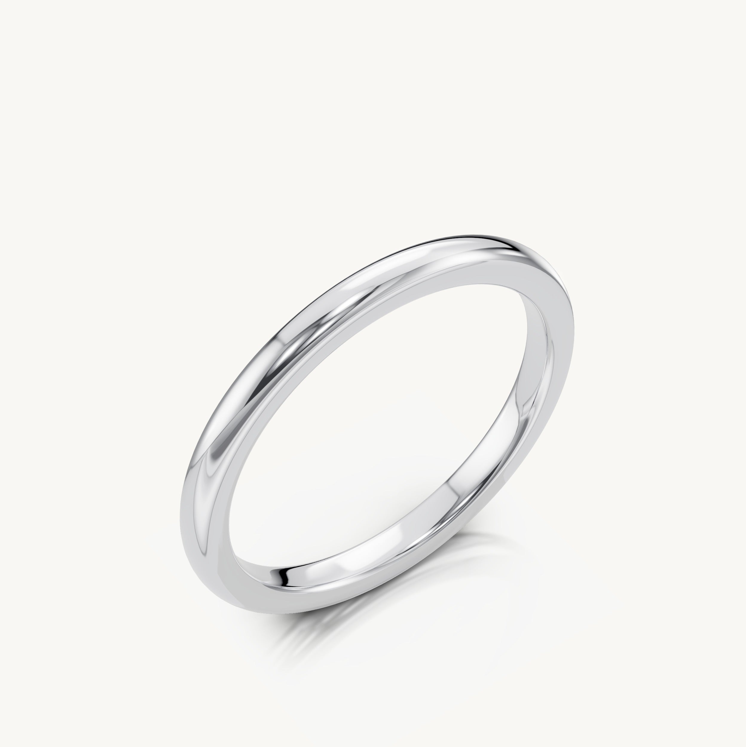 High Polish Wedding Band